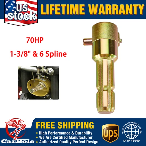 70HP PTO Extender Adapter for Tractor, 1-3/8" & 6 Spline Female & Male New