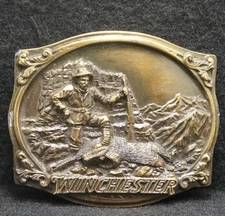 XA07131 *NOS* VINTAGE 1970s **WINCHESTER** FIREARMS WEAPONS COMPANY BELT BUCKLE