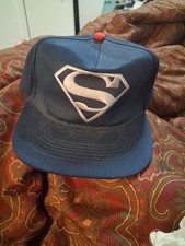 Superman DC Comics Baseball Cap Adjustable Dark Blue Silver S New Never Used