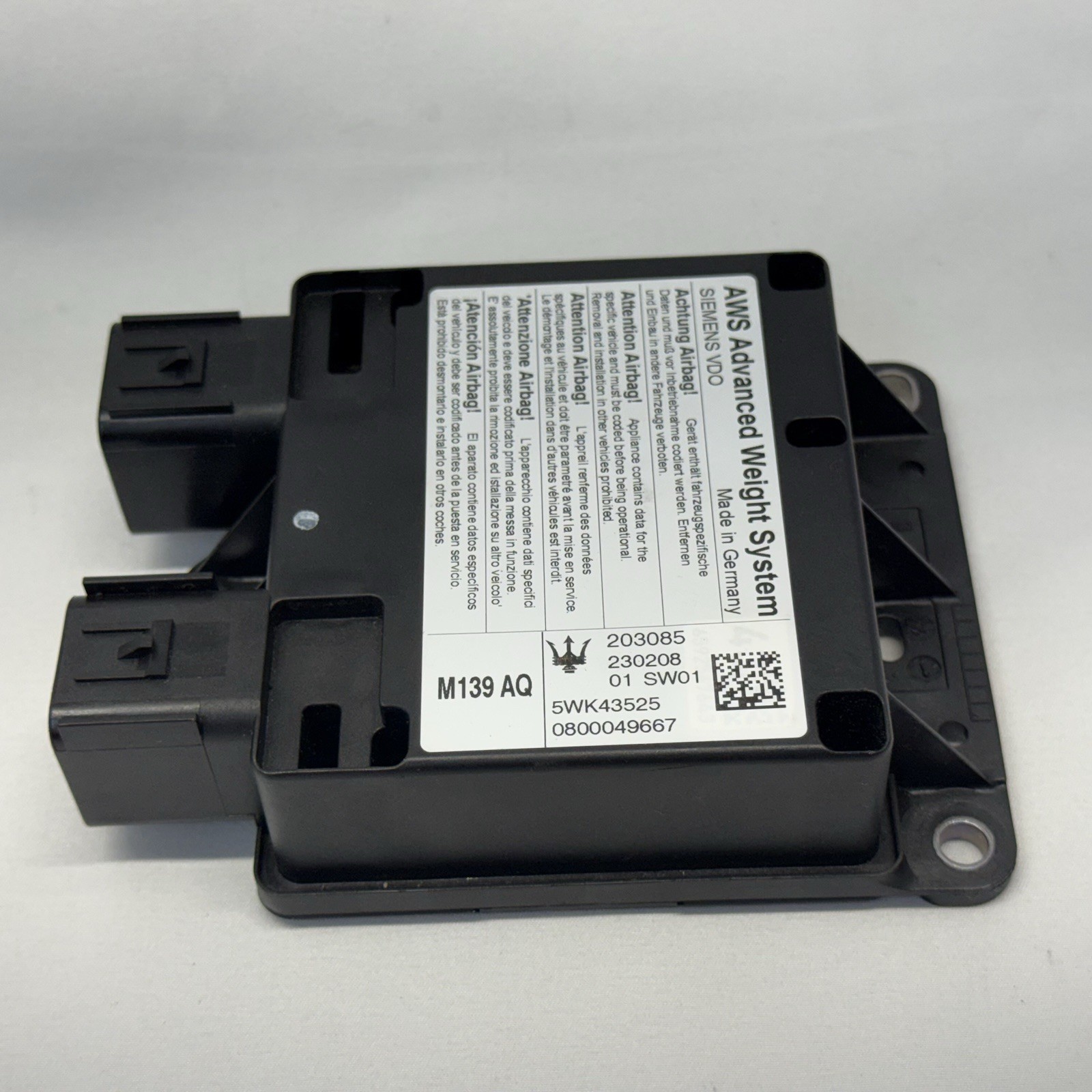 03-08 Maserati Quattroporte AWS Advance Weight System Module 203085 OEM
