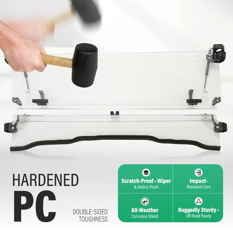 Parabrisas abatible resistente a arañazos para Kawasaki Mule Pro FXT/DXT/DX/FX 2015+ Foto 4 de 4