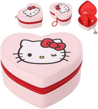 Sanrio Hello Kitty Travel Jewelry Case Official License, Heart-Shaped Jewelry St