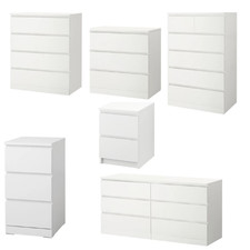 IKEA MALM Chest of Drawers 2 3 4 6 Bedsides Drawer Bedroom Storage Unit Modern