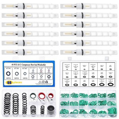 Threlaco 12 Set Air Conditioning Orifice Tubes, 270 Pcs Automotive Ac O-rings...