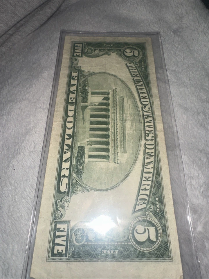 1953 年 5 美元银币证书蓝色印章 — 第 4/4 张图片