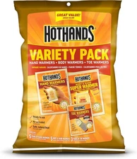 HotHands Toe, Hand, & Body Warmer Variety Pack - Long Lasting One Size, Beige 