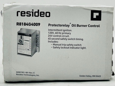 resideo Protector Relay  Oil Burner Control R8184G4009