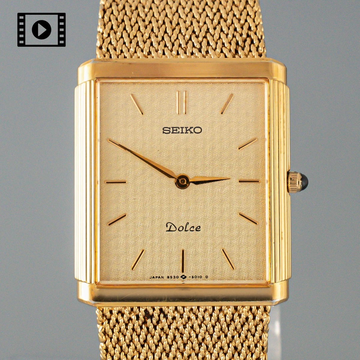 25+ Seiko Gold Plated Band Rectangle Wristwatches for sale