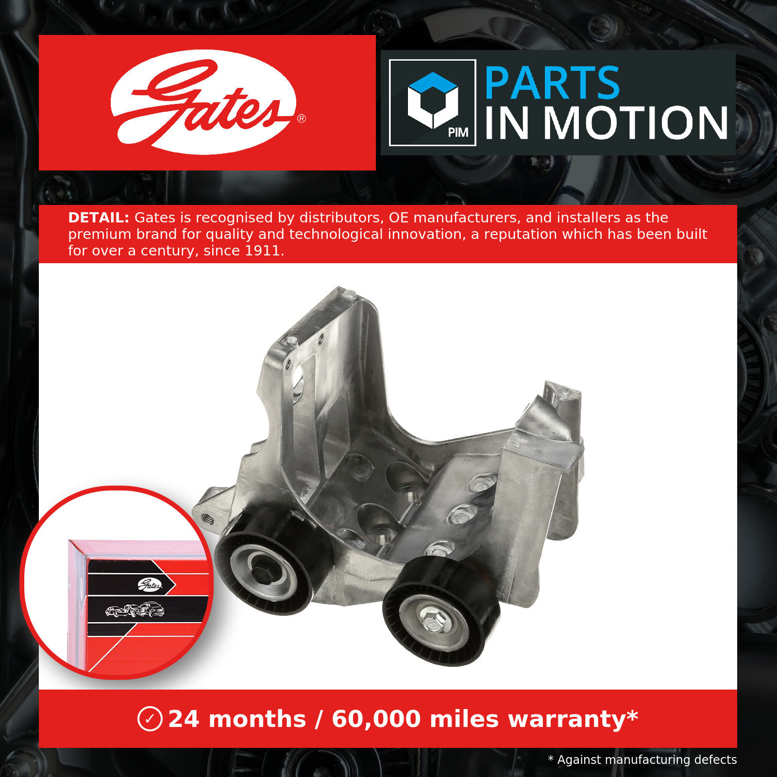GATES-OE T36107 Belt Tensioner, V-ribbed belt for FORD - Image 5