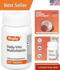 Rugby Daily-Vite Multivitamin - Daily Vitamin Supplement - 100 Tablets 1 Pack