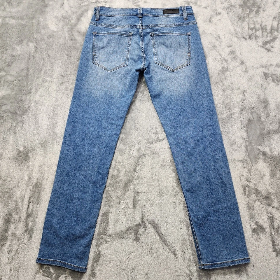 Pantalones de mezclilla Kenneth Cole New York para hombre 30X30 azules ajustados elásticos informales preppy Foto 3 de 4