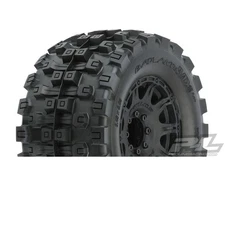 Pro-Line 10166-10 - Badlands MX38 HP 3.8" Belted Tires, Raid Black Wheels, 8x32