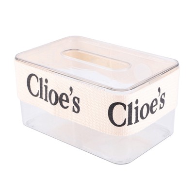 DIY Tissue Box Holder Opening Enlarged Transparent DIY Napkin Box With Webbing