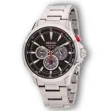 Seiko Solar Men's Black Watch - SSC493