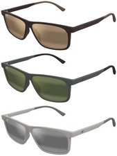 Maui Jim Pulama Polarized Rectangle Sunglasses w/ Glass Lens - Made in Italy