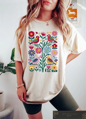 Cottagecore Birds Flowers Comfort Tee Nature