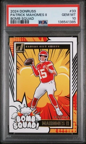 PATRICK MAHOMES PSA 10 BOMB SQUAD