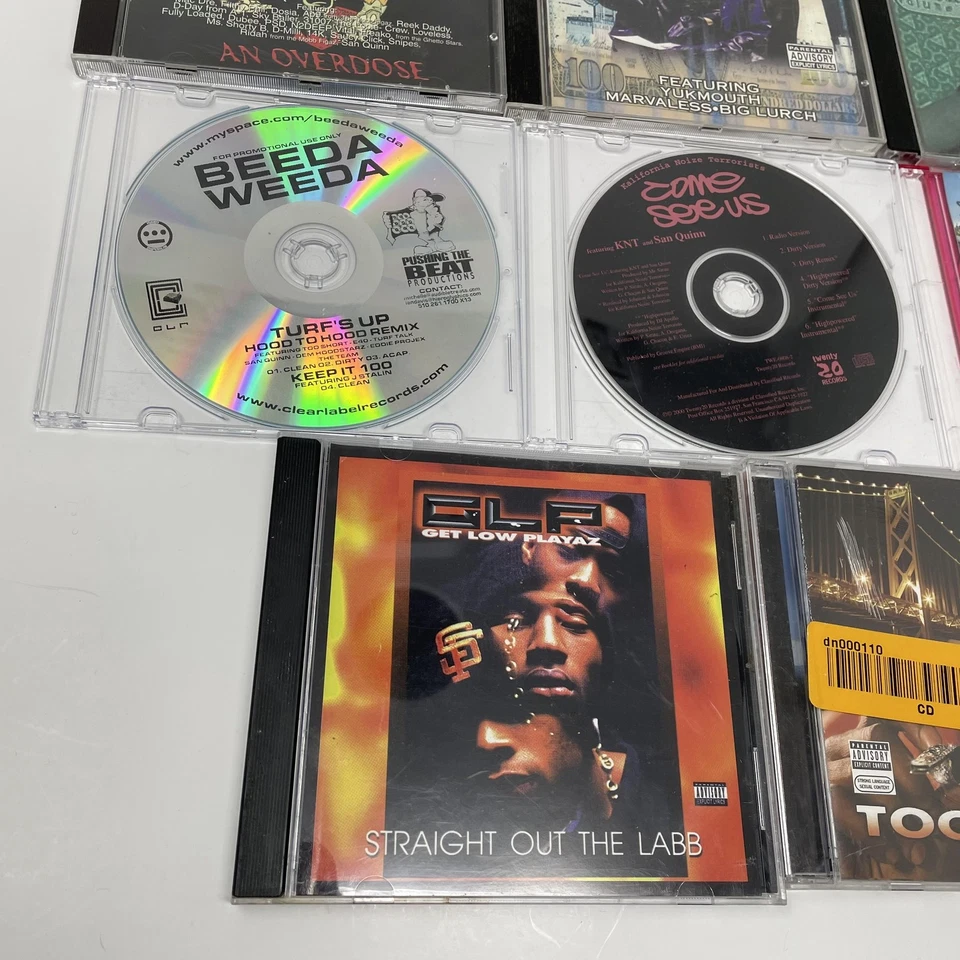 Bay Area Rap Hip Hop CD Lot 11 Mac Dre Too Short Keak Da Sneak GLP Mac Mall Foto 4 de 4