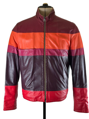 VINTAGE 90'S DIRK BIKKEMBERGS ITALIAN LAMB LEATHER REVERSIBLE JACKET SIZE 52 #75