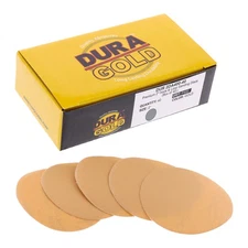 400 Grit 2" Gold Hook & Loop Sanding Discs DA Sanders - Box of 40 Sandpaper