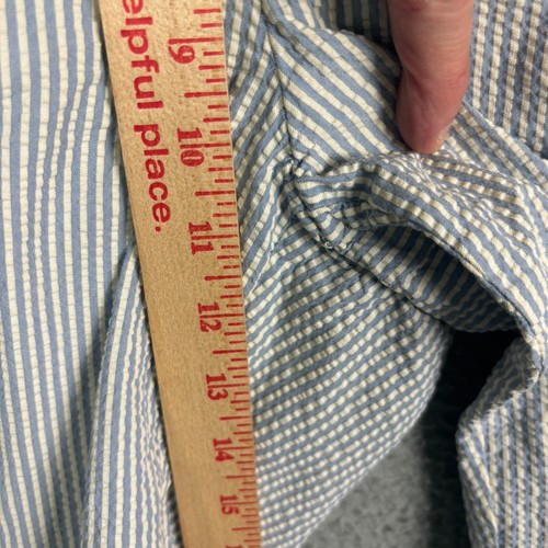 Vintage Polo Ralph Lauren Shorts Men's 31 Blue White Seersucker Pleated Andrew * - Picture 7 of 17