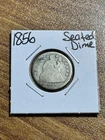 1856 P Seated Liberty Silver Dime Good U.S. 10c Type Coin (Raw7911) (T)