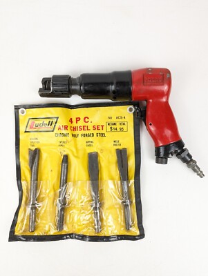 RODAC Pneumatic Air Hammer Made In USA   with 4 piece Air Chisel Set