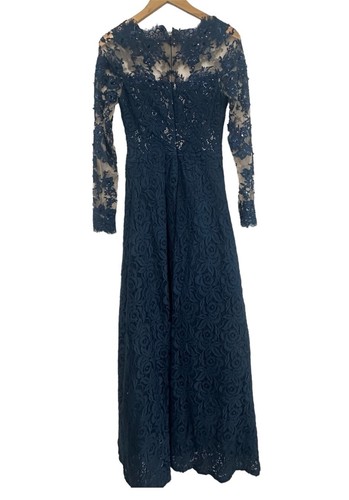 MANDALAY Floral Lace Embroidered Sequin Dress In Blue Size 4 NWT - Picture 3 of 3