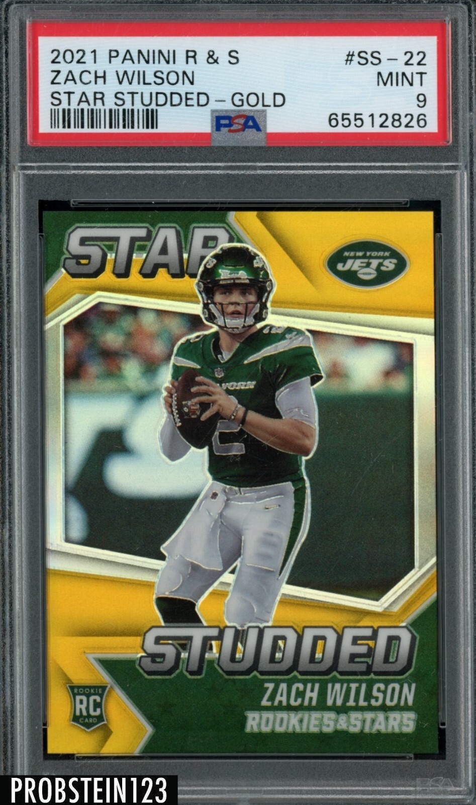 Zach Wilson Panini Rookies & Stars Star Studded #SS22 Gold
