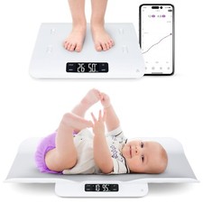 Greater Goods Smart Baby Scale Bluetooth Babies Infant Toddler Scale, White