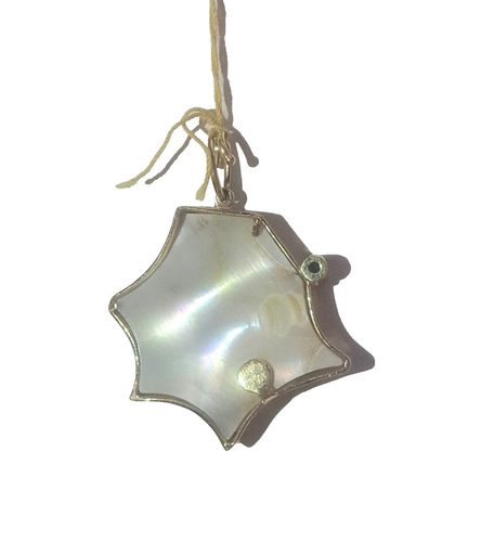 Mabe Pearl & Emerald 14k Yellow Gold Pendant - Picture 2 of 7