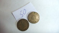 5 BRD WEST PFENNIG GL&Uuml;CKSPFENNIG GEBURTSTAG 1950