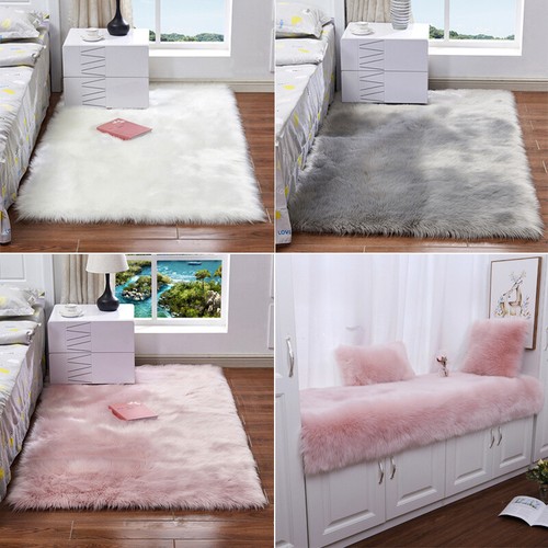 Super Soft Shaggy Rug Bedroom Floor Carpet Mat Fluffy Rugs Living Room Sofa Rug - Picture 10 of 84