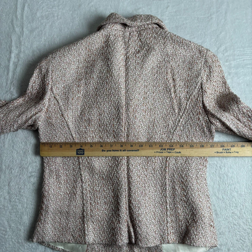 Barneys New York Blazer Jacket Womens 42 Light Pink Wool Blend Single Breasted * - Picture 3 of 9