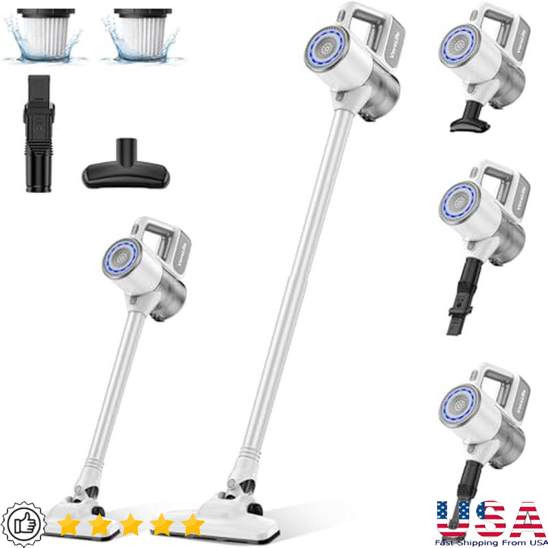 Cordless Handheld Vacuum Cleaner 30Kpa Powerful W/ 2200mAh Battery Rechargeable