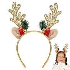 Christmas Reindeer Antlers Headband, Glitter Elk Antlers Headbands Christmas ...