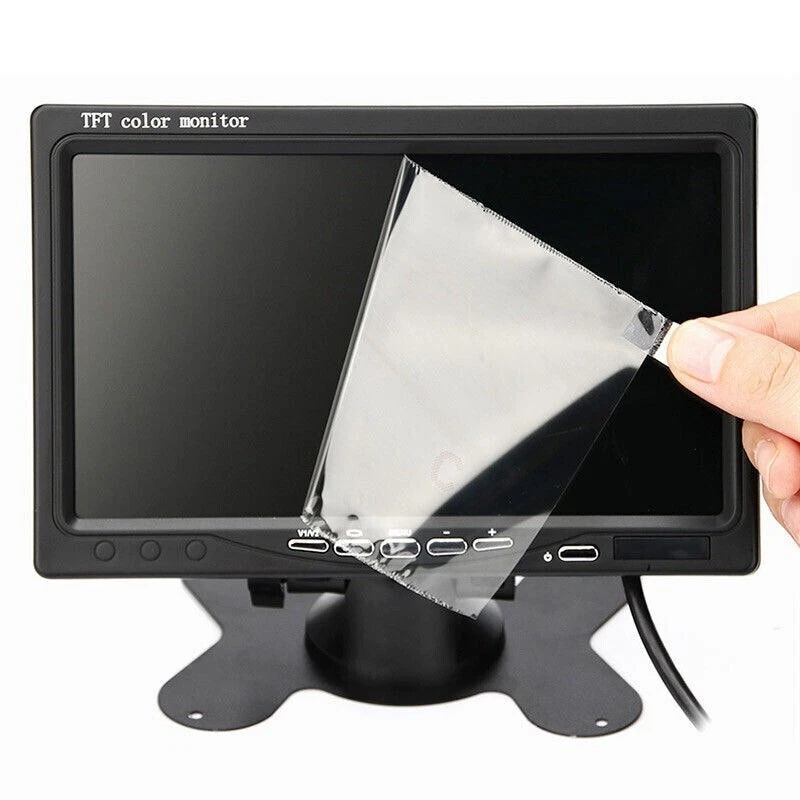 MONITOR LCD 7" POLLICI TFT AUTO CAMPER POGGIATESTA A COLORI BASE REGOLABILE 12v - Immagine 3 di 4