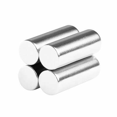 Rare Earth Magnets 1 Inch 4-Pack N52 Neodymium Cylinder Magnets - 3/8 ...