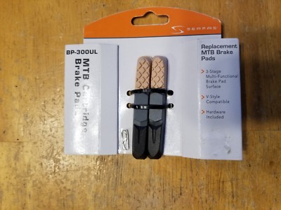 Serfas MTB V Cartridge Brake Replacement Pads - 3 Stage Compound - BP-300UL