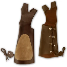 LONGBOW/RECURVE BOW TRADITIONAL ARCHERY LEATHER SHOOTING ARM GUARD & BOW GLOVE