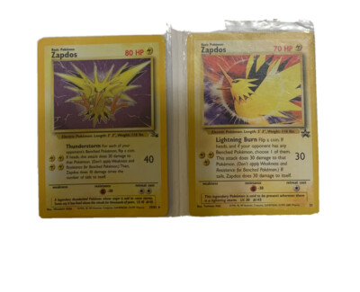zapdos 15/62 holo and zapdos promo 23