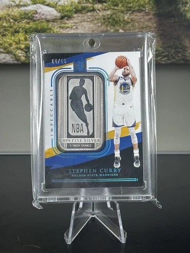 2020 Impeccable Basketball Stephen Curry Silver Bar /15 #3 Warriors