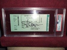 STEVE CROPPER FIRMADO A MANO AUTOMÁTICO 16/02/2019 BOLETO DE CONCIERTO GUITARRA LEYENDA PSA