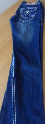 True Religion JOEY SUPER T Thick Stitch Size 29 Stonewash STR Leg