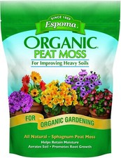 Organic Peat Moss; All-Natural Horticultural Grade Sphagnum Peat Moss Approve...