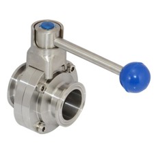 Pipe OD 1.5" in inch Tri Clamp Sanitary Butterfly Valve Stainless Steel 316