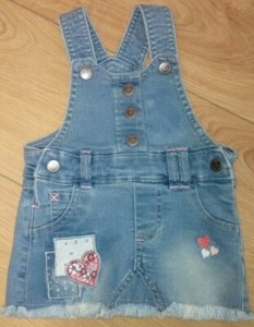 baby girl denim dungaree dress