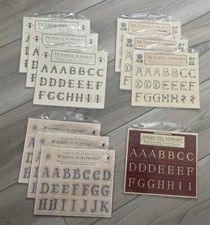 Lot 10 scrapbooking ABC sticker sets: letters  numbers