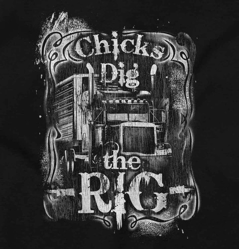 Funny Truck Driver Gifts Semi Rig Trucker Mens Casual Crewneck T Shirts Tees - Picture 2 of 8