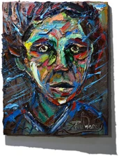 MODERN ORIGINAL OIL█PAINTING█VINTAGE█IMPRESSIONIST█ART REALISM SIGNED ABSTRACT A